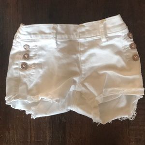 Abercrombie kids white jean shorts